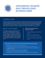 Supplemental Validated Audit Process (SVAP) on Forced Labor