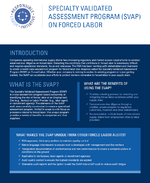 Specialty Validated Assessment Program (SVAP) on Forced Labor